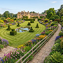 A photograph of the guesthouse garden